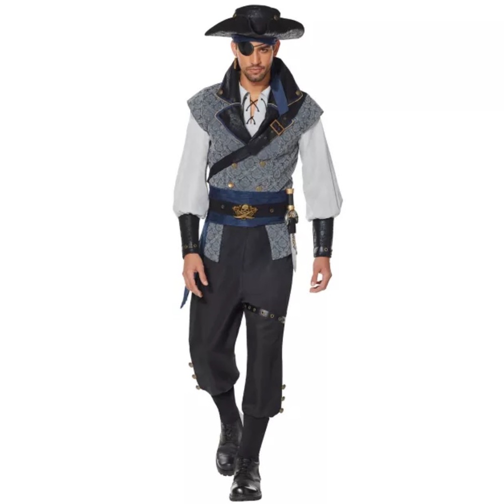 Spirit Signature Collection Privateer Costume - Black, White, and Silver‎